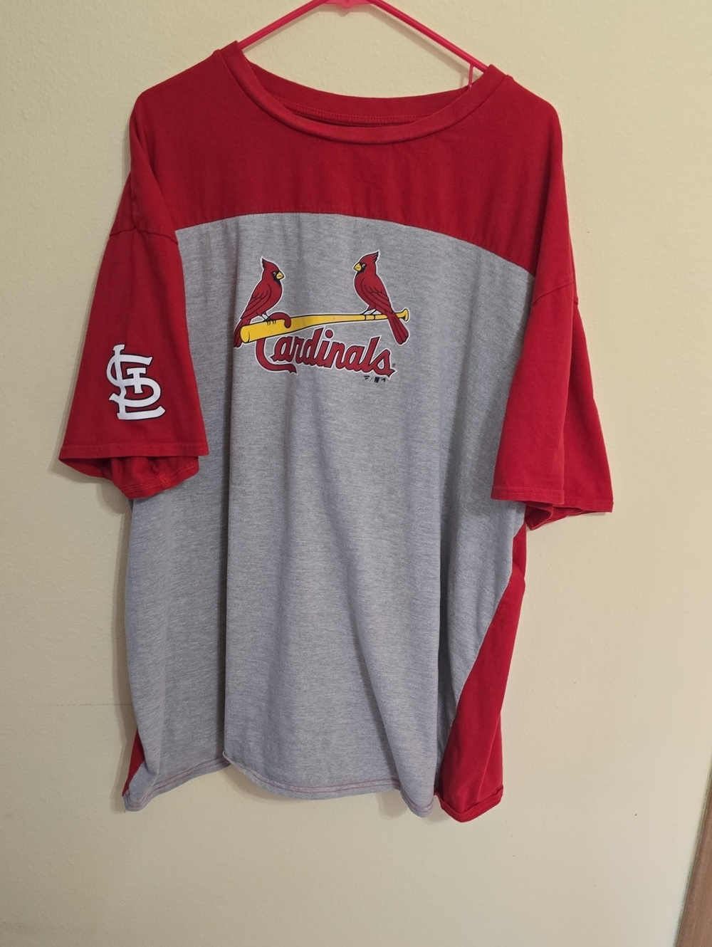 Fanatics Red Crew Neck Tee with White Print